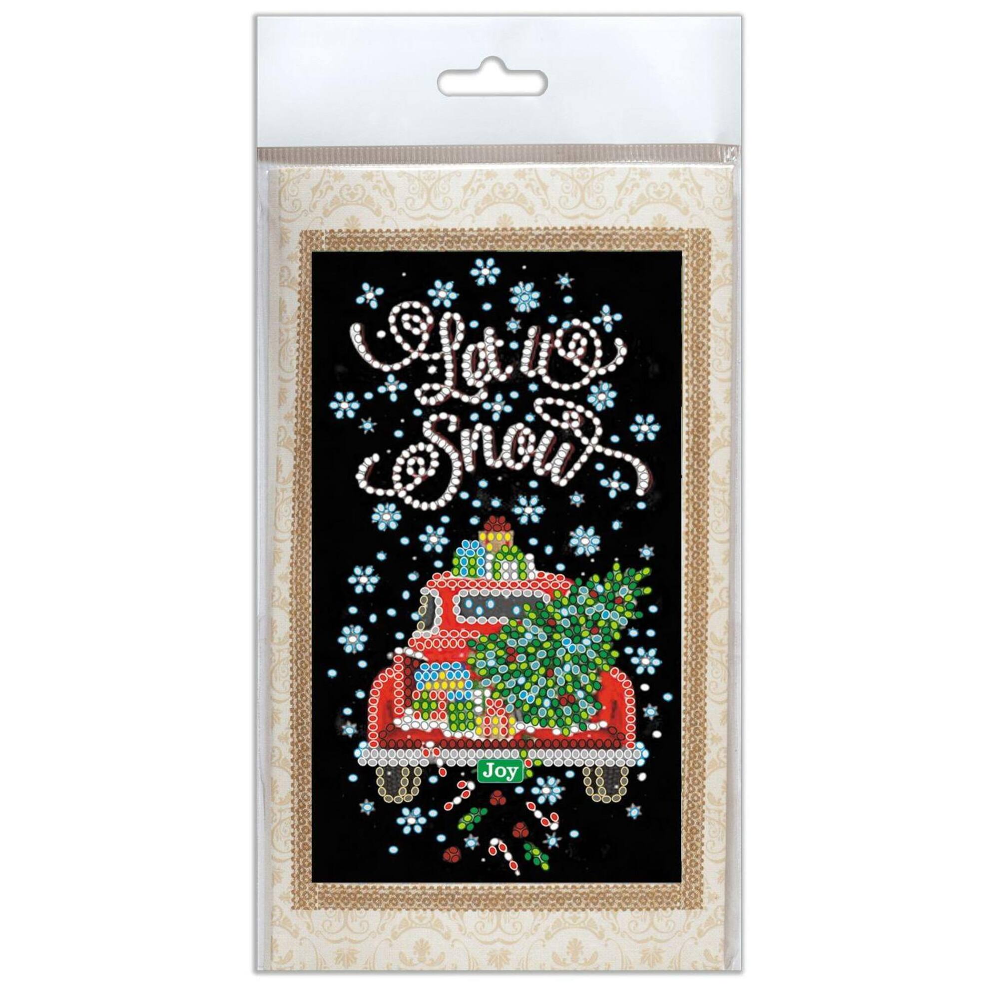 Abris Art Snow Holiday Postcard Cross Stitch Kit